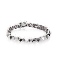 Eddie Borgo | Metallic Small Pyramid Bracelet/silvertone | Lyst