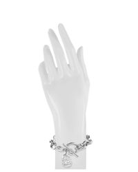 Michael Kors | Metallic Logo-lock Charm Women's Bracelet | Lyst