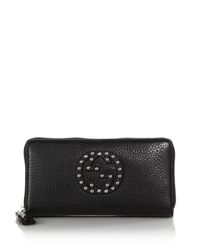 Gucci | Black Soho Leather Zip-around Wallet | Lyst