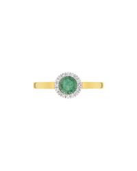 Monica Vinader | Green Naida Mini Circle Ring | Lyst