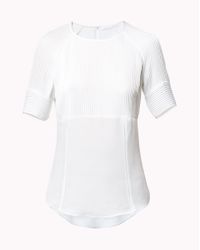 Veronica Beard | White Clemons Pintuck Blouse | Lyst