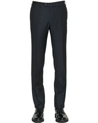Corneliani | Black 18cm Super 130's Wool Pants for Men | Lyst