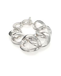 Nest | Metallic Hammered Link Statement Bracelet | Lyst