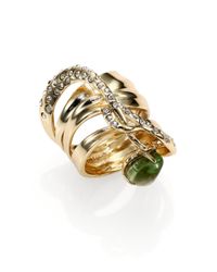 Alexis Bittar | Metallic Miss Havisham Kinetic Labradorite Crystal Vine Dangle Cocktail Ring | Lyst