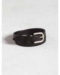 John Varvatos | Black Leather Double Wrap Cuff for Men | Lyst