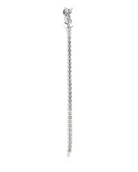 Saint Laurent | Metallic Sparkle Logo Single Drop Earring | Lyst