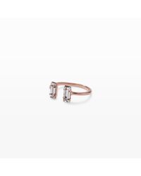 Club Monaco | Pink Bing Bang Double Baguette Ring | Lyst