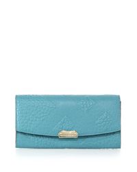 Burberry | Blue Porter Mixed Embossed-Pattern Continental Wallet | Lyst