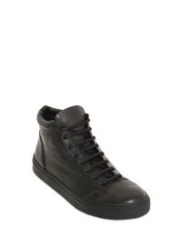 The Last Conspiracy | Black Smooth Leather High Top Sneakers | Lyst