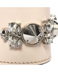 Alexander McQueen | Pink Spike Leather Cuff | Lyst