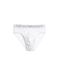 Emporio Armani | White Pima Briefs for Men | Lyst