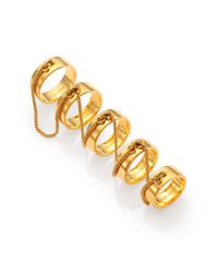 Eddie Borgo | Yellow Five-finger Ring Set/goldtone for Men | Lyst