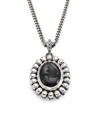 King Baby Studio | Metallic Skull Onyx Pendant Necklace for Men | Lyst