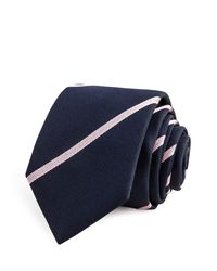 Thomas Pink | Blue Club Stripe Skinny Tie for Men | Lyst