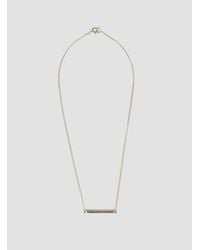 Helena Rohner | Metallic Silver Bar Pendant Silver | Lyst