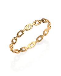 Tory Burch | Metallic Logo Chain Bangle Bracelet | Lyst