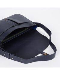 Paul Smith | Blue Handcrafted Navy Leather Shoulder Bag | Lyst