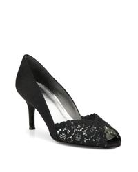 Stuart Weitzman | Black Chantelle Lace Pumps | Lyst