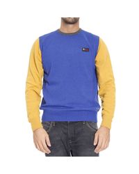 Frankie Morello | Blue Sweater Roundneck With Contrast for Men | Lyst