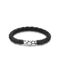John Hardy | Black Woven Leather Bracelet for Men | Lyst