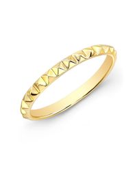 Anne Sisteron - Metallic 14kt Yellow Gold Pyramid Stacking Ring - Lyst