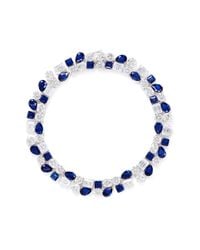 CZ by Kenneth Jay Lane | Blue 'egyptian Revival' Cubic Zirconia Fringe Necklace | Lyst