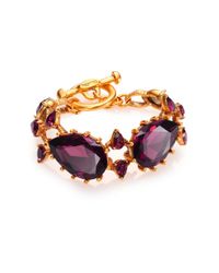 Oscar de la Renta | Metallic Pear Crystal Bracelet | Lyst