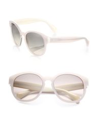 Prada | White 56mm Square Sunglasses | Lyst