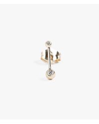 Jennie Kwon | Metallic Diamond Ball Earring - Single | Lyst
