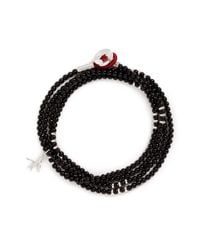 Isaia | Black 'saracino' Bead Wrap Bracelet | Lyst
