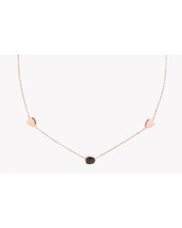 Tateossian - Pink 14k Rose Gold Belgravia Heart Necklace With Garnet - Lyst