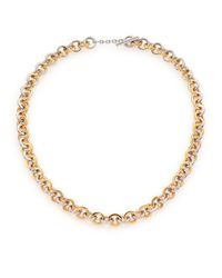 Tory Burch | Metallic Sculpted Two-tone Chain Necklace | Lyst