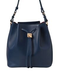 Ferragamo | Blue Sansy Smooth Leather Shoulder Bag | Lyst