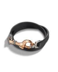 John Hardy | Black Hook Station Bracelet for Men | Lyst