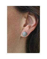 Spectrum | Gray Stone Studs | Lyst