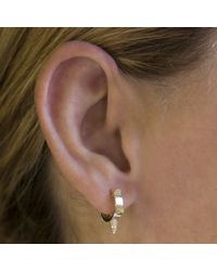 Anne Sisteron - Pink 14kt Rose Gold Diamond Punk Rock Huggie Earrings - Lyst