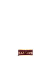 Alexander McQueen | Red Enamel Logo Ring | Lyst