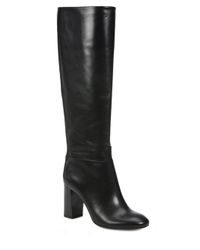 Tory Burch | Black Devon Leather Knee Boots | Lyst