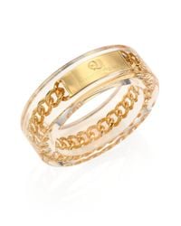 McQ | Metallic Plexi Chain Bangle Bracelet | Lyst
