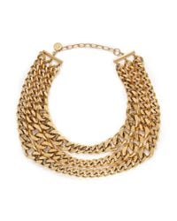 Ela Stone | Metallic 'editha' Graduated Triple Chain Necklace | Lyst