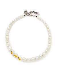 Venessa Arizaga | White 'going Bananas' Necklace | Lyst