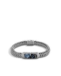 John Hardy | Blue Classic Chain Large Station Bracelet for Men | Lyst