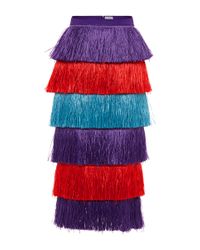 Stella Jean - Blue Bancario Skirt - Lyst