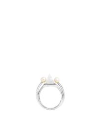 Eddie Borgo | White Pearl Horoscope Barbell Ring | Lyst