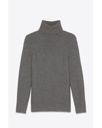 Helmut Lang | Gray Merino Wool Turtleneck | Lyst