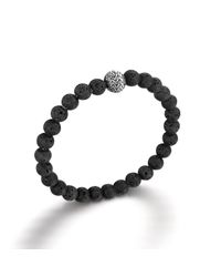 John Hardy | Black Large Beaded Bracelet for Men | Lyst