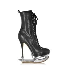 Lyst - Dsquared² Ice Skate Black Leather Ankle Boot in Black