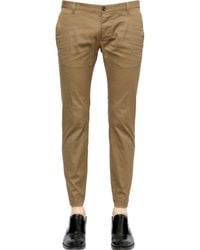 DSquared² | Natural Clement Fit Stretch Cotton Twill Pants for Men | Lyst