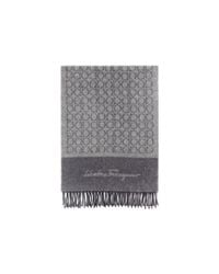 Ferragamo | Gray Gancini Heavyweight Scarf for Men | Lyst