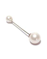 Maria Stern | White Single Bar Earring | Lyst